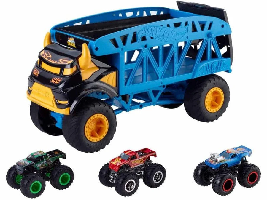 Hot Wheels Monster Truck Mover - Trasportatore con 3 Veicoli - Image 4