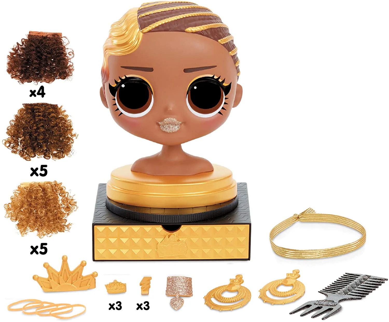 L.O.L. Surprise O.M.G Testa Royal Bee con Stick-on Hair infinite acconciature - Image 4