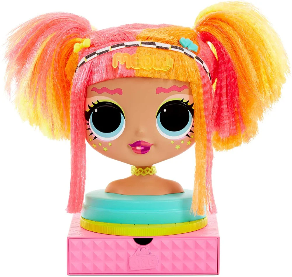 L.O.L. Surprise O.M.G Testa Neonlicious con Stick-on Hair infinite acconciature - Image 3