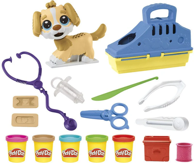 Play-Doh Set da Veterinario, playset con cane giocattolo, include 5 colori di pasta da modellare - Image 4